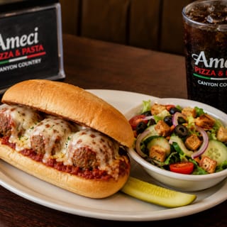 Meatball Sandwich + Side Salad + Drink