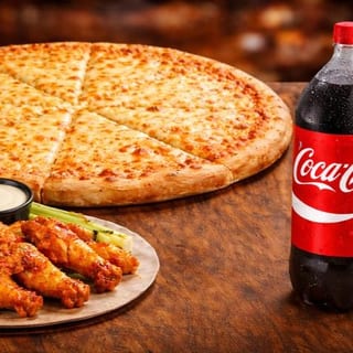 Jumbo Cheese Pizza + 8pcs Wings + 2-Liter Drink