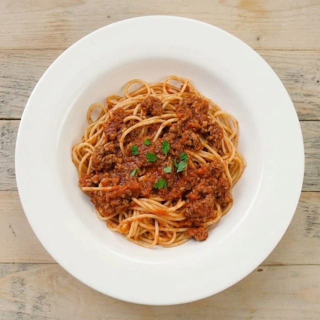 Pasta with Meat Sauce.