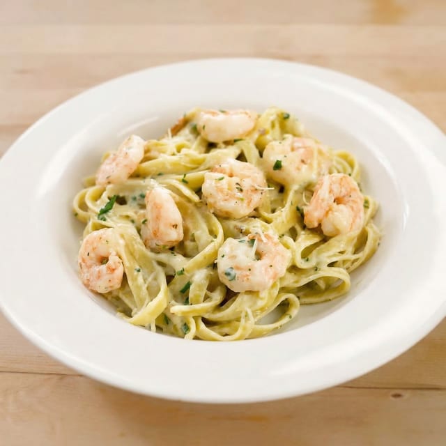 Shrimp Alfredo Pasta.