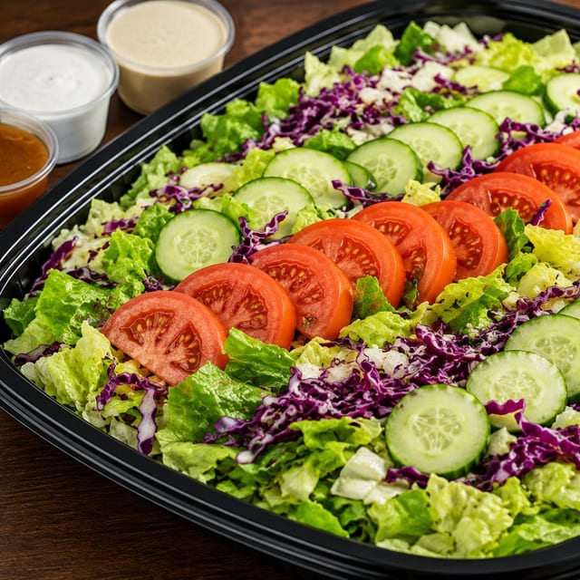Garden Salad 1/2 Tray (serves 10) Full Tray (serves 25).