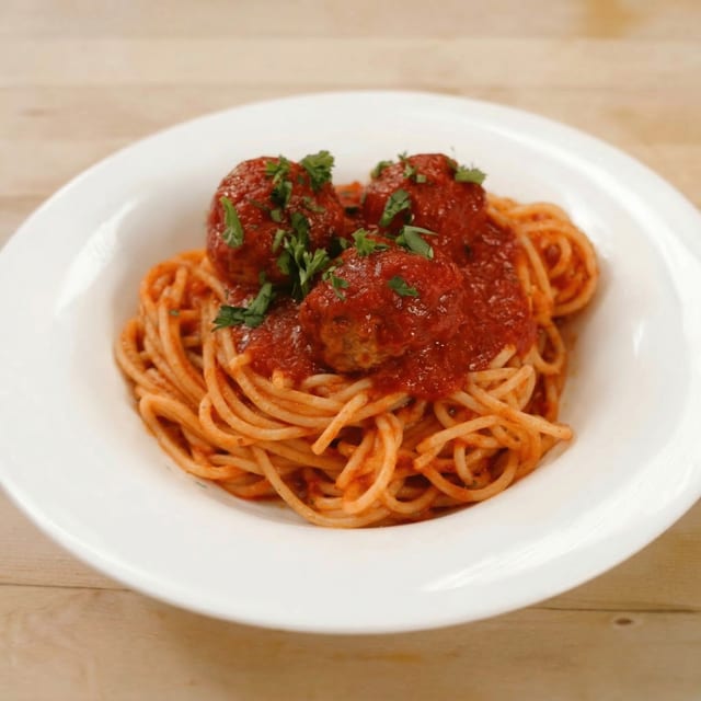 Pasta with Marinara Sauce.