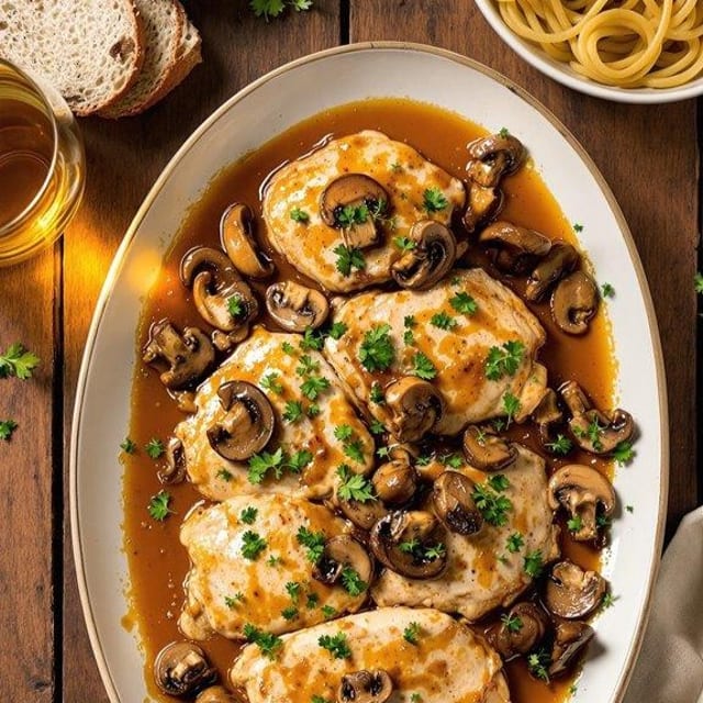 Chicken Marsala (1/2 Tray or Full Tray).