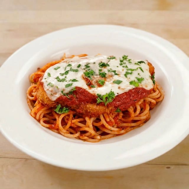 Chicken Parmigiana Pasta.