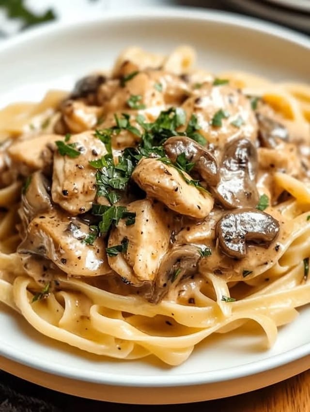 Bucket of Chicken Marsala Pasta.